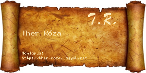 Ther Róza névjegykártya
